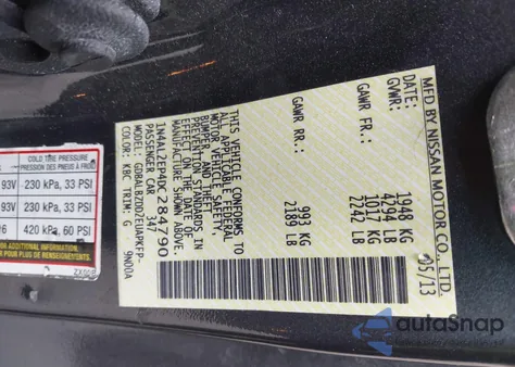 2013 Nissan Altima 2.5 S from USA, damaged, VIN 1N4AL2EP4DC284790